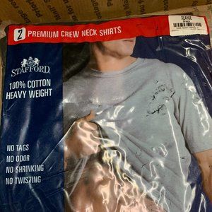 Stafford 100% Heavyweight Cotton Crew Neck Black 2